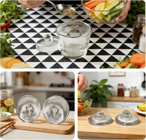 Miniatura 6 de Paquete de 2 pesos de fermentación, pesas de vidrio de 3.78 pulgadas para fermentación, aptos para frascos Mason de boca ancha, reutilizables