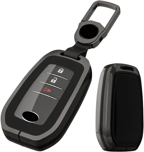 Miniatura 11 de Funda de aleación de metal para llavero, compatible con Toyota Camry RAV4, Highlander, Corolla, Avalon, C-HR, Prius, GT86, control remoto sin llave