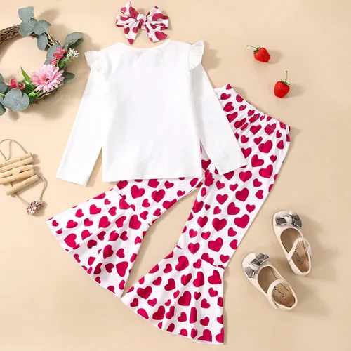 Miniatura 3 de Conjunto de camisetas de manga larga + pantalones acampanados de leopardo para otoño