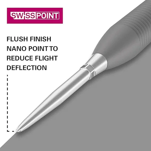 Miniatura 3 de Target Darts Swiss Point Storm Nano Dart Points (3-Pack Tips) 26/30/35mm SP – Change Dart Point, Professional Dart Accessories plateado
