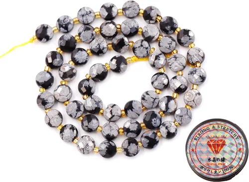 Miniatura 70 de Cuentas de piedras preciosas para la fabricación de joyas, cuentas de monedas facetadas de piedra natural piedra de sangre africana de 0.236 in