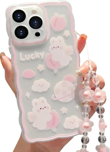 Miniatura 19 de Compatible con iPhone 11 Funda Lindo Dibujos Animados Pequeño Oso Conejo con Lindo Diseño de Cadena para Mujeres Niñas Estético Kawaii Funda Delgada