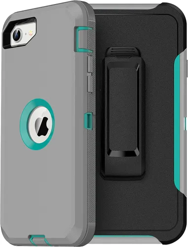 Miniatura 13 de MXX Funda diseñada para iPhone SE 2020/SE 2022, funda protectora resistente con protector de pantalla [3 capas] cubierta de protección de goma