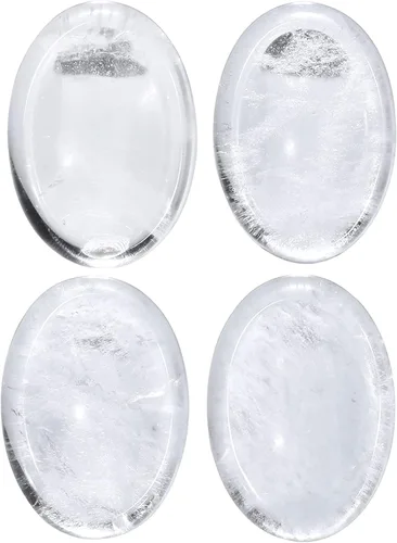 Miniatura 12 de mookaitedecor Paquete de 4 piedras ovaladas para el pulgar, piedras preciosas pulidas para ansiedad, terapia de cristal, meditación, equilibrio