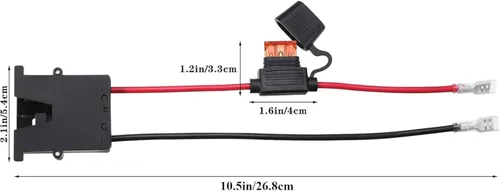 Miniatura 2 de Weewooday 2 conectores de arnés de cables de repuesto compatibles con ruedas de batería SLA de 12 voltios, adaptador de conector de batería