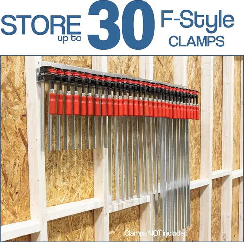 Miniatura 5 de Fulton Woodworking Tools Abrazadera modular F-Clamp • Fácil y rápido de alinear • Pre-perforado 16 pulgadas en el centro • Paquete de 3