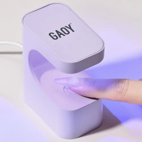 GAOY Mini Luz UV para Uñas de Gel, Pequeña Luz de Curación con 2 Temporizadores, Lámpara de Uñas LED en Forma de U para Curación Rápida, Púrpura