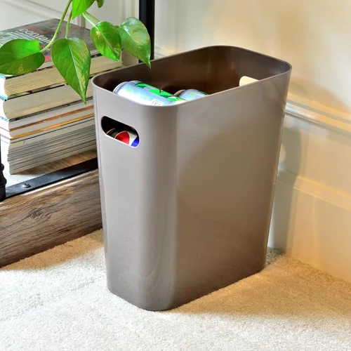 Miniatura 4 de Youngever Paquete de 2 cubos de basura delgados de 3 galones, contenedor de basura de plástico con asas para oficina en casa, sala de estar, sala
