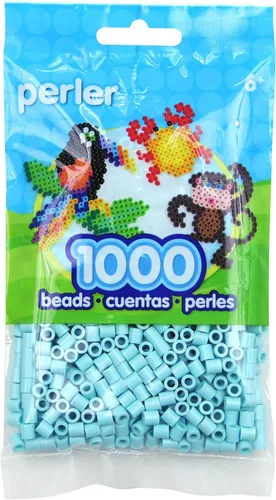 Miniatura 7 de Perler Cuentas fusibles para manualidades, 1000 unidades, gris claro, pequeño