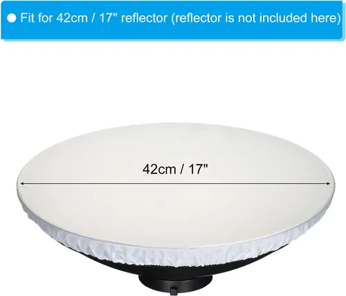 Miniatura 2 de PATIKIL Cubierta de lámpara difusora suave de 17 pulgadas, 16.5 in, paquete de 2 difusores de tela, reflector, calcetines para luz de flash, plato