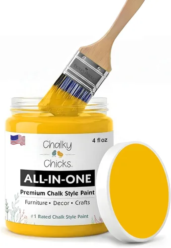 Miniatura 72 de Chalky Chicks - Pintura mate a la tiza, no requiere lijado, 4 onzas líquidas, color gris oscuro (Gun Metal Gray), para muebles, pintura sin Gris