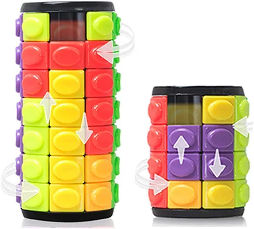 R.Y.TOYS Juguete para ansiedad, rompecabezas de cubo mágico, rompecabezas de cerebro para adultos, juego de mano inquieto de lógica giratoria y