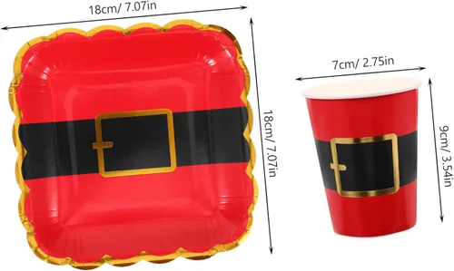 Miniatura 3 de NOLITOY 1 juego de tirar de la bandera decoraciones de Navidad camping taza desechable decorar suministros de fiesta taza de fiesta de Navidad tazas