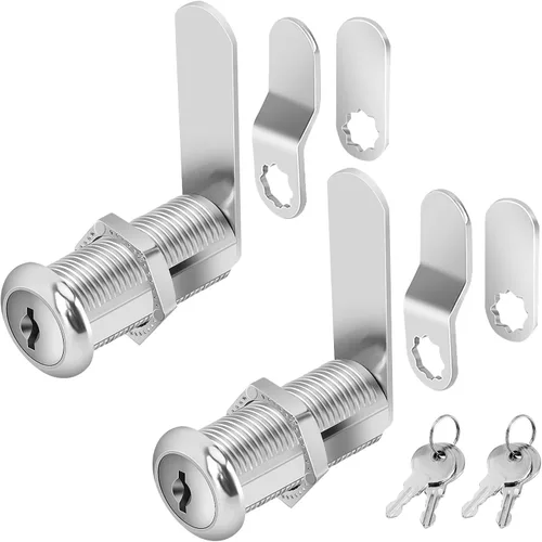 Cylinnda - Cerraduras de gabinete con llaves, cerraduras de leva largas de 1-1/2 pulgadas con llave similar, juego de cerradura de leva para Paquete