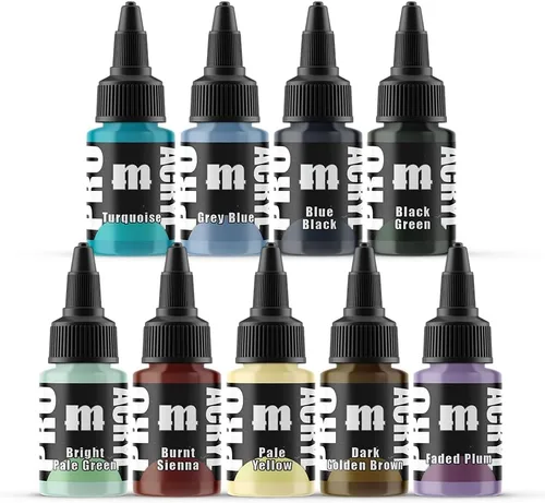 Monument Hobbies PRO Acryl 22ml Juego de pintura acrílica - Pintura en miniatura para juegos de guerra - Pintura acrílica no tóxica compatible con