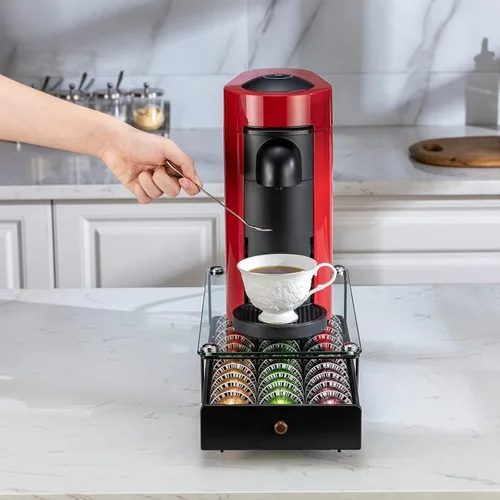 Miniatura 6 de ZCDCP Nespresso Vertuo - Soporte para cápsulas de café, cajón, color negro, 30 cápsulas