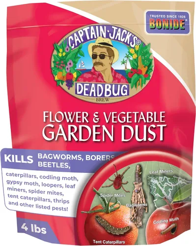Bonide Capitán Jack's Deadbug Brew Flower & Vegetable Garden Dust, 4 lb Polvo listo para usar para jardinería orgánica