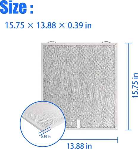 Miniatura 2 de HPF30 S99010430-002 Filtro de campana extractora para Broan Nutone 99010430-002 4512880 Filtros de repuesto de campana extractora de grasa de malla