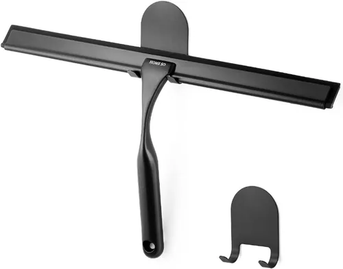 Miniatura 7 de HOME SO Escobilla de ducha de 12 pulgadas con acabado cromado; escobilla de goma eficaz para ventanas, puertas de ducha de vidrio, parabrisas