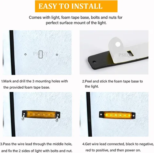Miniatura 6 de PSEQT 10 unidades de luces LED de tira de roca para auto, luces de rueda de bajo brillo, kits de iluminación para guardabarros, impermeables