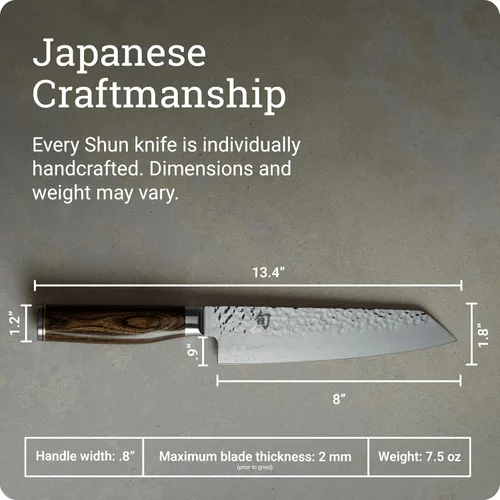 Miniatura 6 de Shun Cuchillo Kiritsuke Premier de 8" Marrón