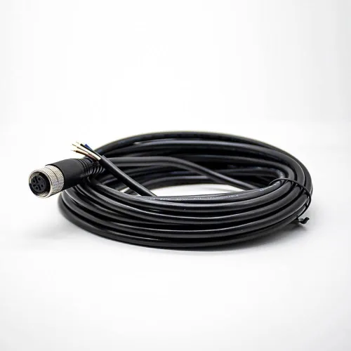 Miniatura 41 de Elecbee Cable M12 A-Code Conector recto de cabeza hembra individual Cable eléctrico de enchufe de aviación (cable de 12 pines 1M/3.3 pies)
