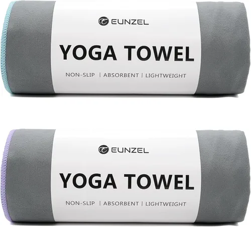 Miniatura 15 de Eunzel Toalla de Yoga Caliente Antideslizante Toalla de Esterilla de Yoga Toalla de Microfibra Ultra Absorbente para Yoga Caliente, Pilates, Bikram