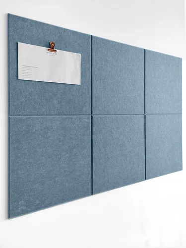 Miniatura 39 de Tabla de corcho alternativa de 24 x 36 pulgadas, paquete de 6 azulejos de pared de fieltro con pestañas adhesivas extraíbles seguras, tableros
