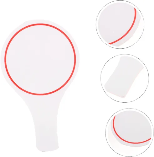 Miniatura 5 de STOBOK Paletas de respuesta de borrado en seco, 4 unidades, de borrado en seco, paletas de doble cara, pizarra blanca redonda de mano para subastas