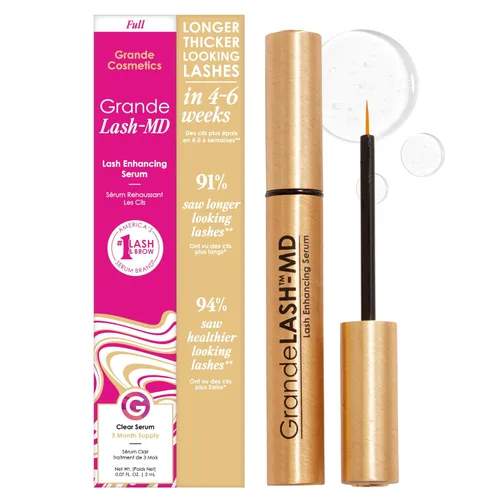Miniatura 7 de Grande Cosmetics GrandeLASH-MD Suero Potenciador de Pestañas - Fórmula Infundida con Péptidos y Vitaminas para Pestañas más Largas, Gruesas