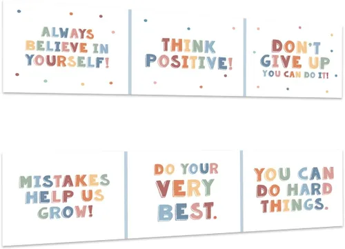 Miniatura 17 de Andaz Press Cartel grande de 13 x 48 pulgadas para aula con texto en inglés «Kindness Growth Mindset» para profesores, tablón de anuncios, Carteles