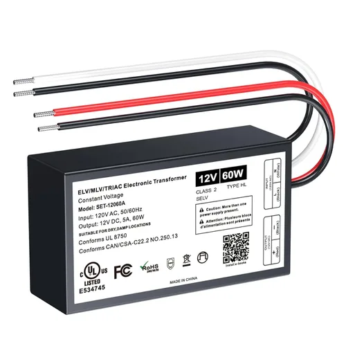 Miniatura 12 de Controlador LED regulable de 60 W y 12 V para regulador Lutron y Leviton, transformador de fuente de alimentación de CA a CC triac/ELV/MLV para tira
