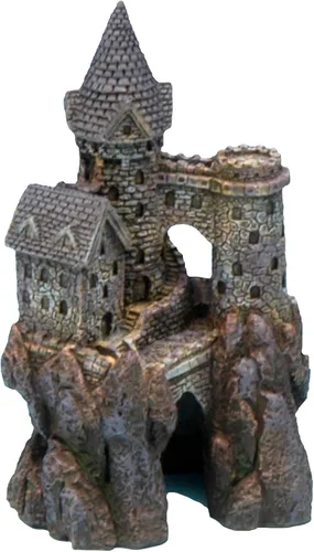 Penn-Plax Age-of-Magic Wizard's Castle Aquarium Decor – Seguro para peceras de agua dulce y salada – Pequeño
