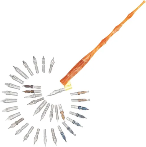 Miniatura 11 de Gullor 33 puntas de caligrafía para bolígrafos de inmersión, plumas de caligrafía, puntas de bolígrafo de inmersión