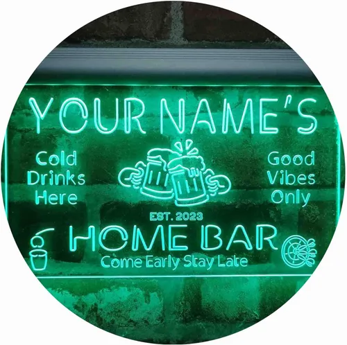 Miniatura 37 de ADVPRO Letrero de neón LED de doble color personalizado con tu nombre para bar casero de cerveza, año de establecimiento, blanco y morado, 16 x 12