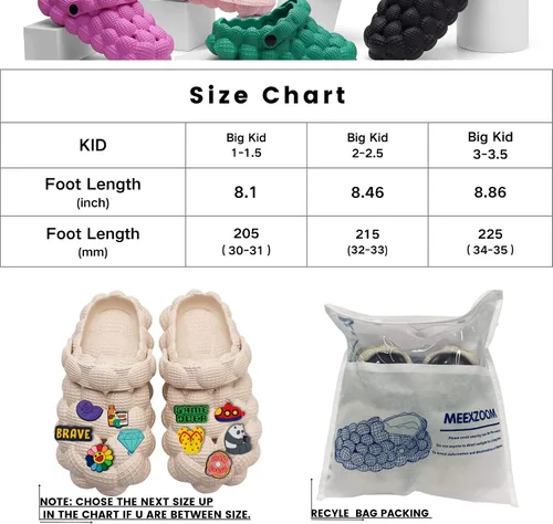Miniatura 5 de Sandalias unisex de burbujas para niños, sandalias de pelota de golf, zuecos de burbujas, zapatos de jardín para niñas y niños, cómodas