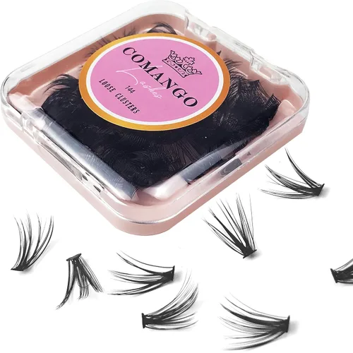 Miniatura 19 de Extensiones de pestañas en racimo de pestañas DIY Curl C/D Comango Mega Volumen, Pestañas Individuales Extensiones de Pestañas Extensiones
