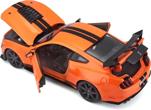 Miniatura 3 de Maisto - Modelo a escala 1/18 compatible con Mustang Shelby GT500 2020 (naranja)