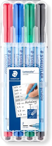 Staedtler Lumocolor 305FWP4 lapiceros corregibles, Multicolor