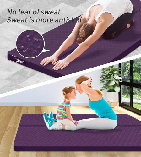 Miniatura 6 de nuveti Tapete Grande para Ejercicios - Tapete de Yoga de 15mm/20mm/30mm de Grosor Tapete de Ejercicios para Fitness, Yoga, Pilates, Estiramientos