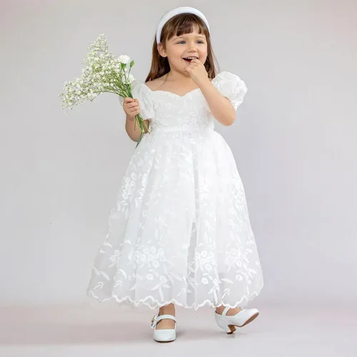 Miniatura 3 de Dufannie Zapatos de vestir para niñas, zapatos de tacón bajo de princesa, zapatos planos con purpurina para bodas y fiestas