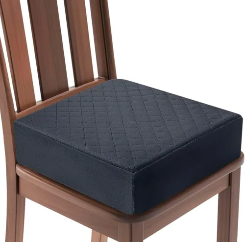 Miniatura 13 de Cojín elevado para adultos, 16 x 16 x 4.5 pulgadas, cojín de asiento de firmeza media para el hogar, oficina, silla de ruedas, automóvil, funda