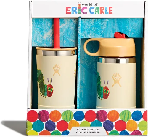 Miniatura 13 de Hydro Flask Botella de agua para niños para la escuela, acero inoxidable y aislada con tapa de pajita, 18 onzas en dalia Dahlia