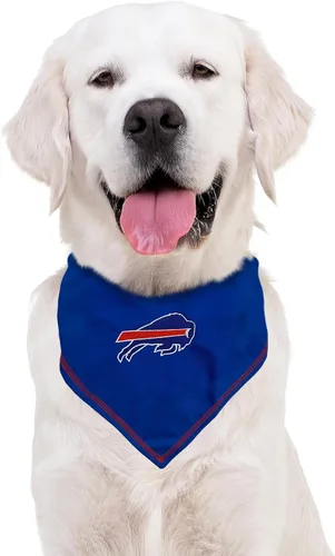 Miniatura 5 de Pets First NFL Buffalo Bills Banda Anudable para Mascotas, Pequeño/Mediano. Bandana, Bufanda y Babero para Perro y Gato. La Bandana Definitiva