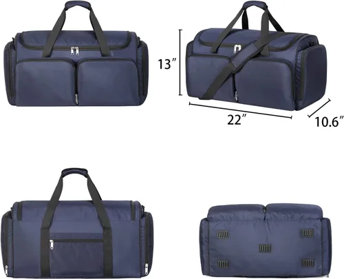Miniatura 7 de Bolsa para zapatos de viaje, bolsa de lona para hombres y mujeres, para gimnasio, deporte, equipaje, bolsa de transporte, divisor, compartimento