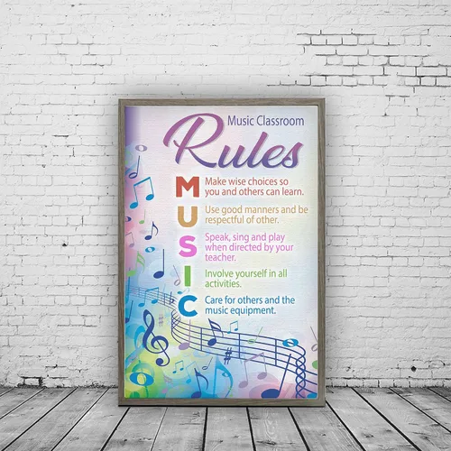 Miniatura 2 de The Hygge Life Póster de reglas del aula de música, para profesores, para el aula, cartel imprimible, cartel de aula, bienvenida al aula, letreros