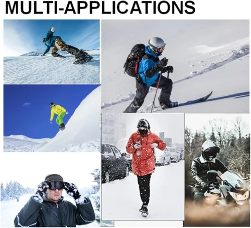 Miniatura 7 de Zsling Máscara de esquí, pasamontañas de invierno para hombres y mujeres, equipo de clima frío, esquí, snowboard, motociclismo, correr, color negro