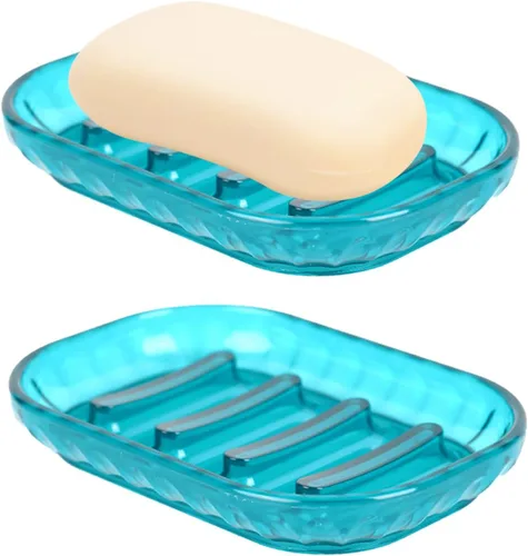 Miniatura 9 de Paquete de 2 jaboneras para jabón de barra, jaboneras de baño, bandeja para jabón, jaboneras para ducha, baño, fregadero de cocina, jabonera