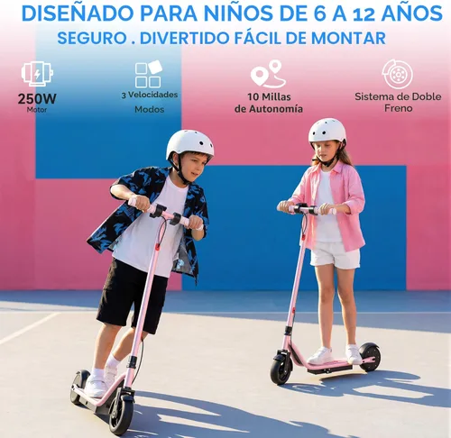 Miniatura 2 de Electric Scooter for Adults, Teens & Big Kids, 350W-500W Motor, 10Mph-21 MPH & 10-28 Miles Max Range, 6.5 to 10 inch Tires, Portable Lightweight Rosa