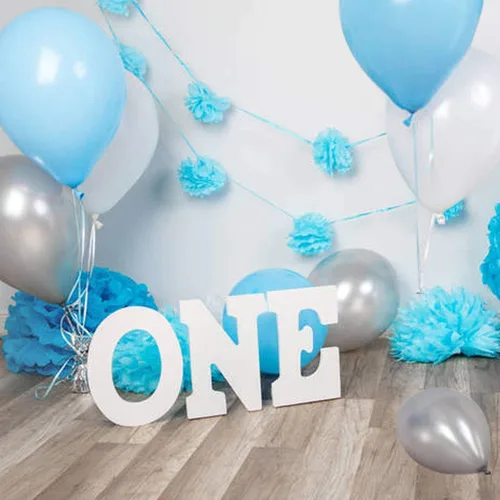Miniatura 8 de OuMuaMua Kit de 62 globos de confeti azul, plateado y blanco, globos blancos de 12 pulgadas, globos plateados metálicos, globos de confeti plateado